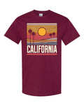 Vintage California Sunset T-Shirt, Beach Scene Graphic Tee, Cotton, Men & Women