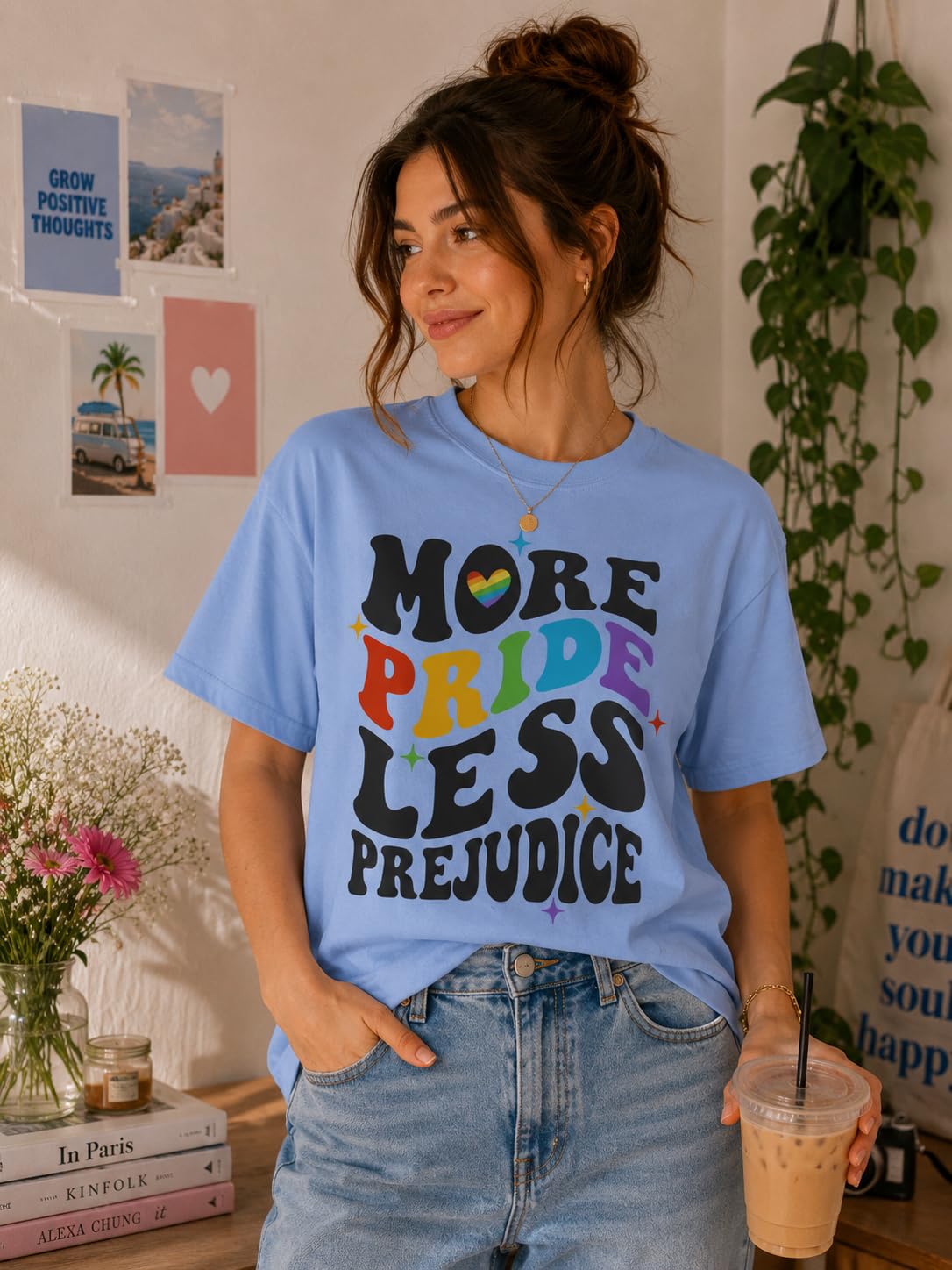 Pride Month Rainbow Graphic Tee, Colorful LGBT Pride T-Shirt