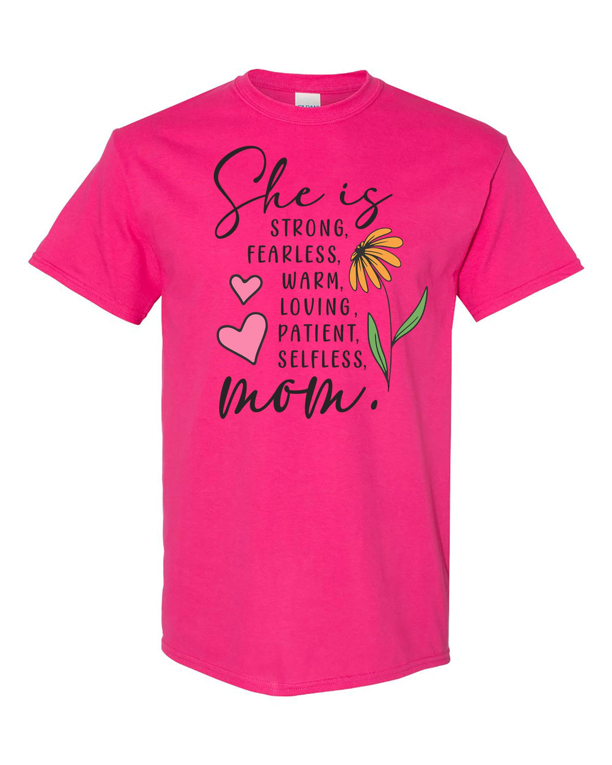 She is Mom Floral T-Shirt, Women's Casual Wear