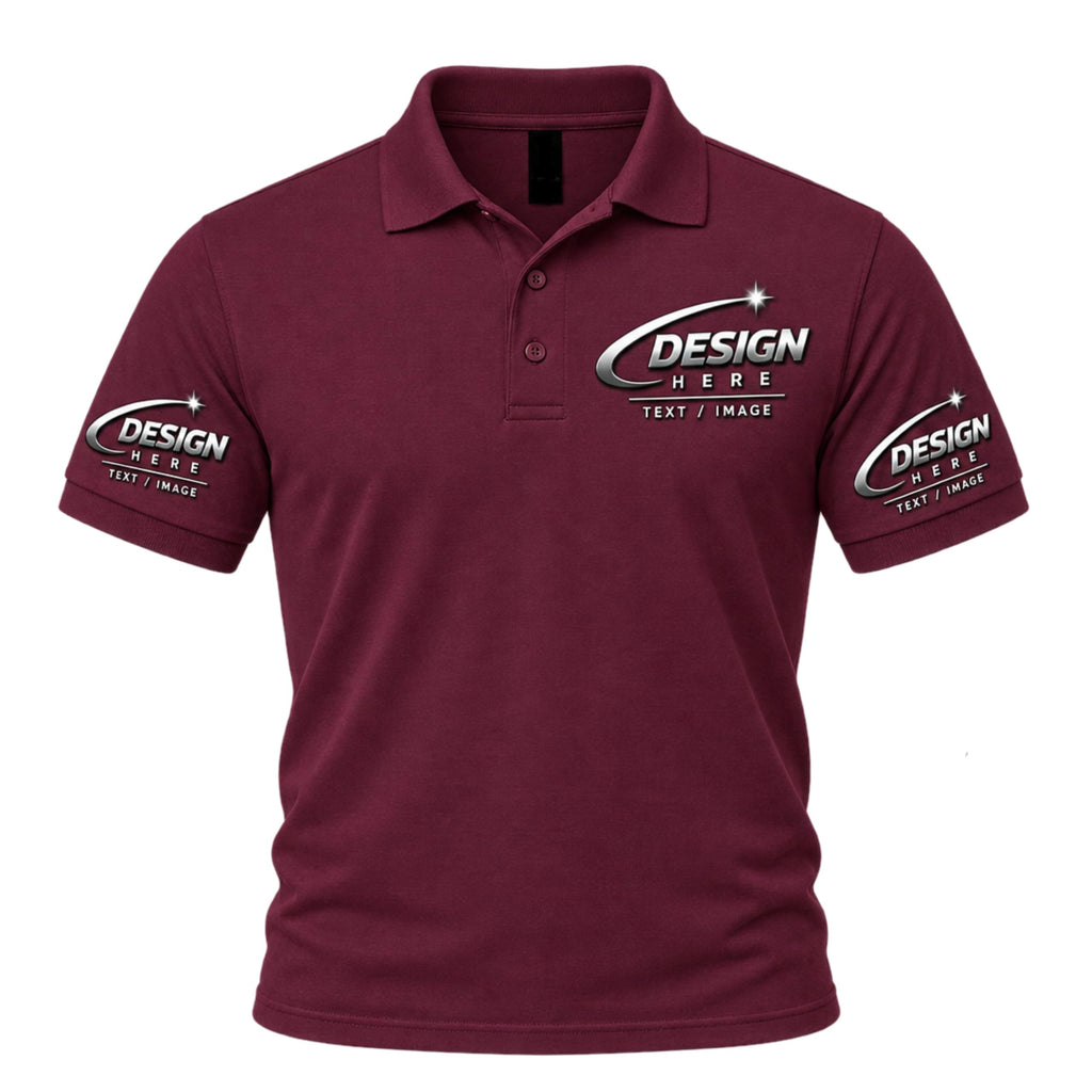 World and Space Custom Polo Shirts for Men with Logo or Text