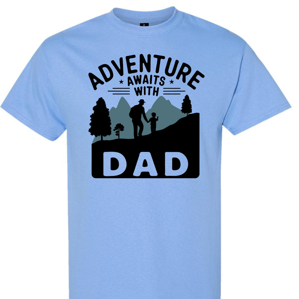 World and Space Adventure Awaits with Dad Shirt, Fathers Day Hiking Camping T-Shirt