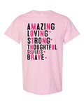 Women's Mother's Day T-Shirt, Amazing Loving Strong Quote Tee - Multiple Colors