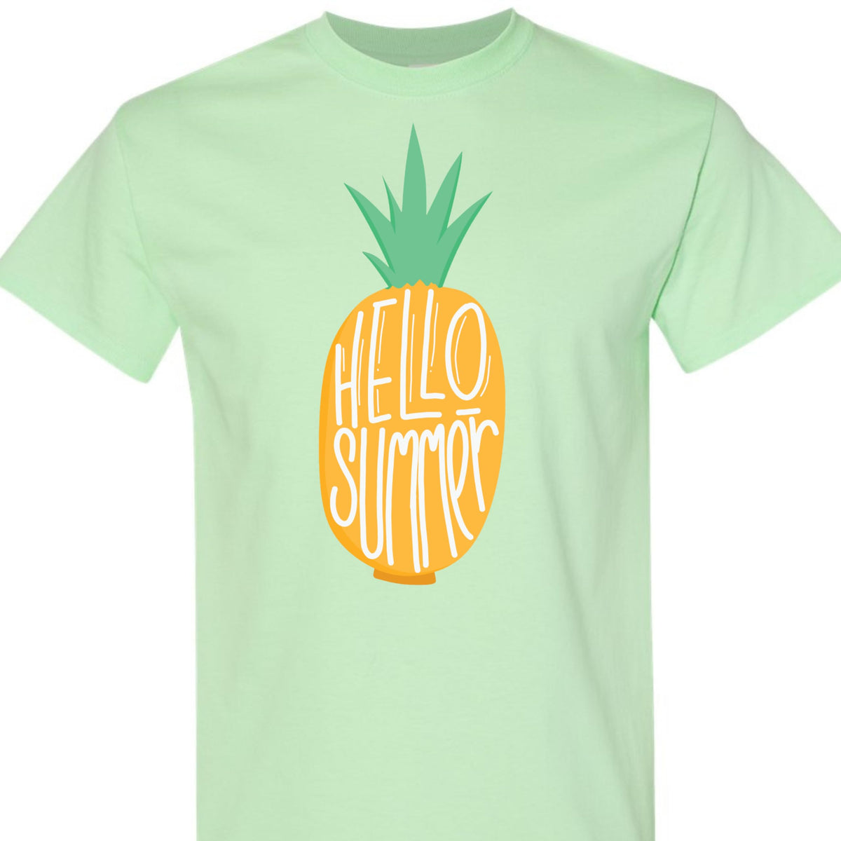 World and Space Summer Vacation Shirt, Cute Pineapple Graphic Tee, Tropical Beach Theme, Minimalist Style