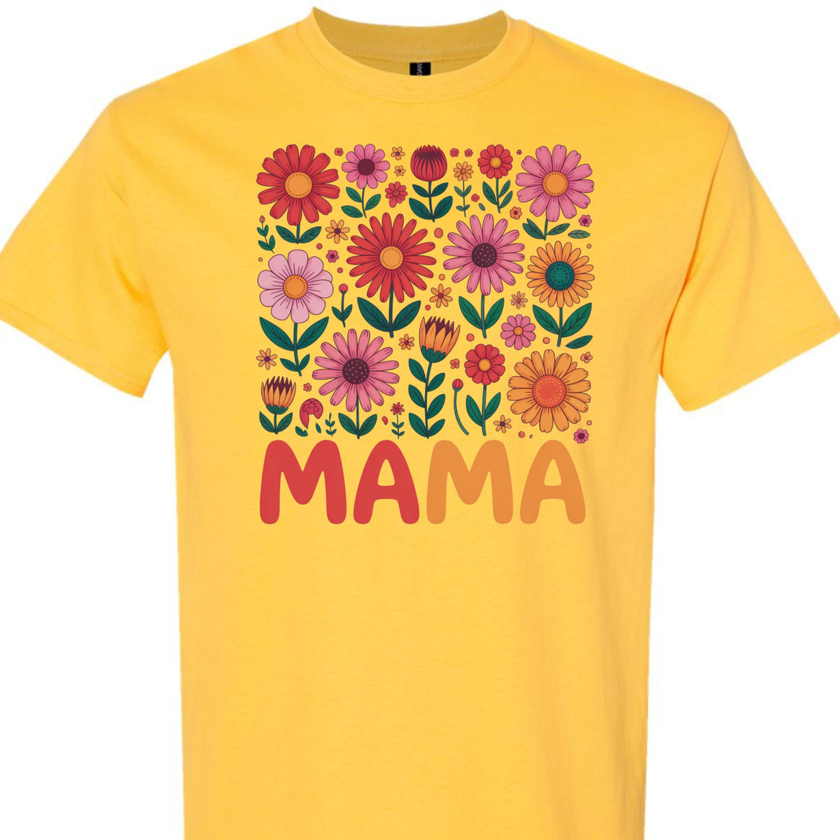 Mama Flower Shirt for Women, Cute Floral Graphic Tee, Retro Wildflower T-Shirt
