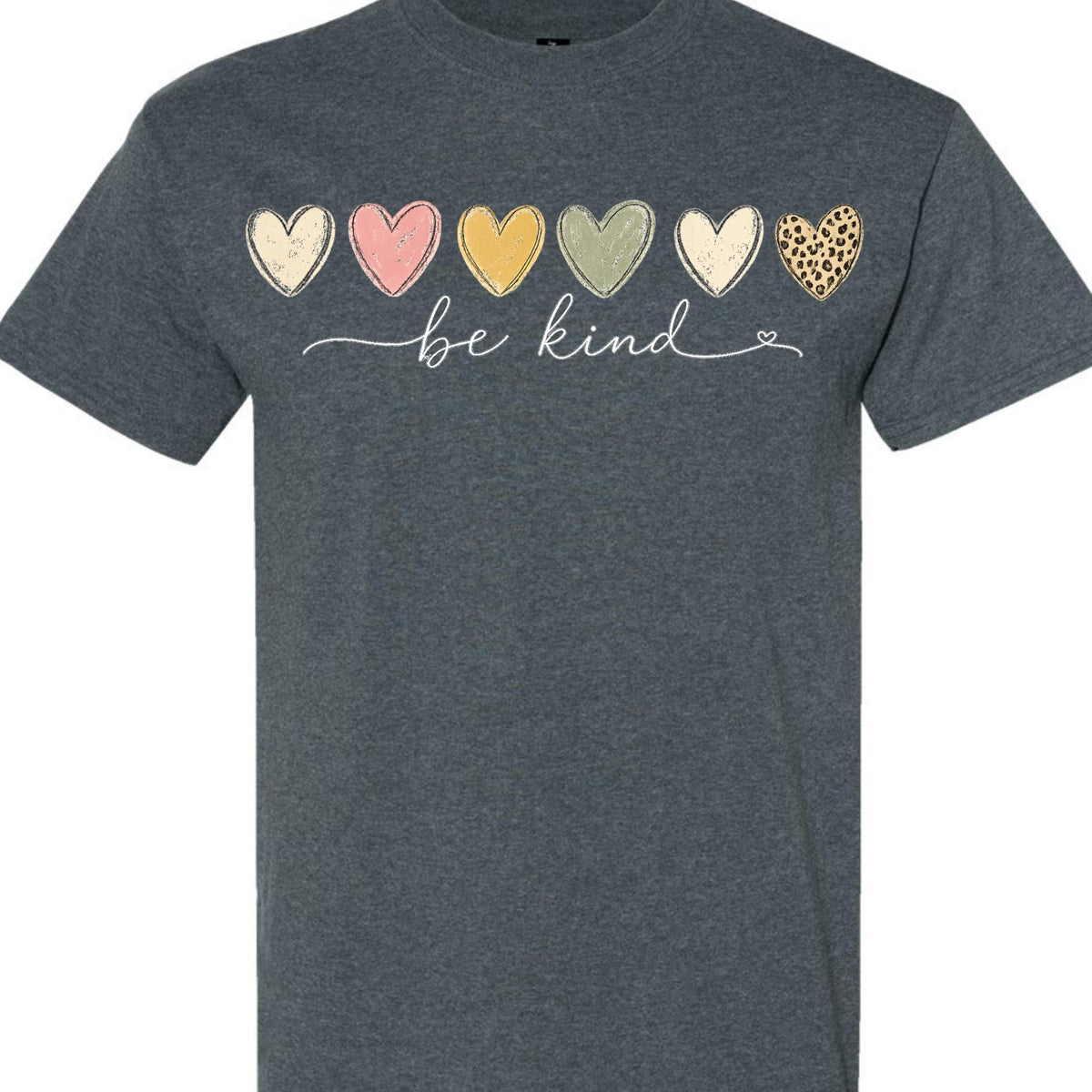 Be Kind Shirt for Women, Cute Heart Graphic Tee, Inspirational Kindness, Aesthetic Vintage Style, Casual for Teens