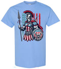 American Spartan Patriotic Graphic T-Shirt, Warrior Design, Men's Size, 4th of July, Memorial Day