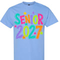 Senior 2027 Class of 2027 Colorful Graduation Graphic T-Shirt