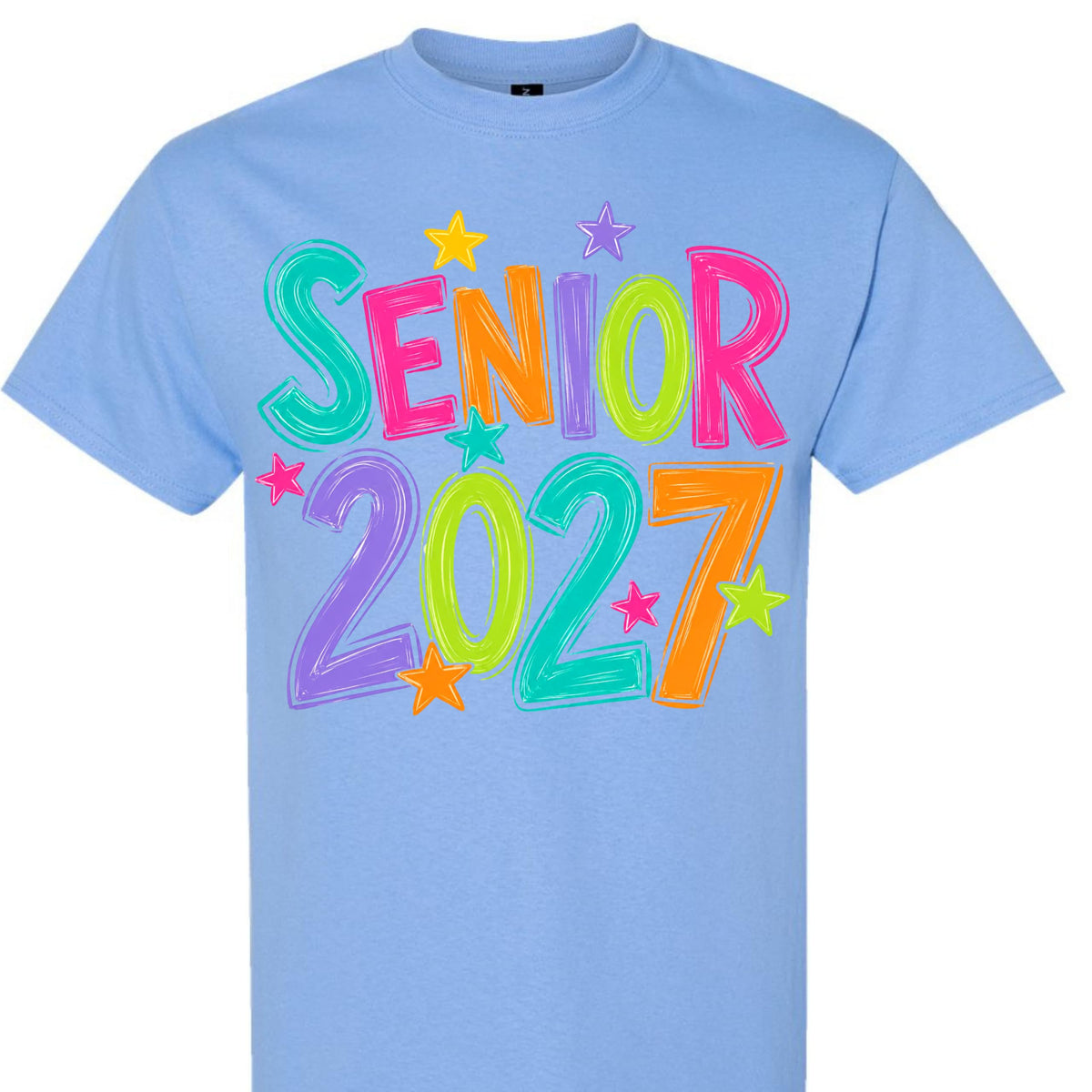 Senior 2027 Class of 2027 Colorful Graduation Graphic T-Shirt