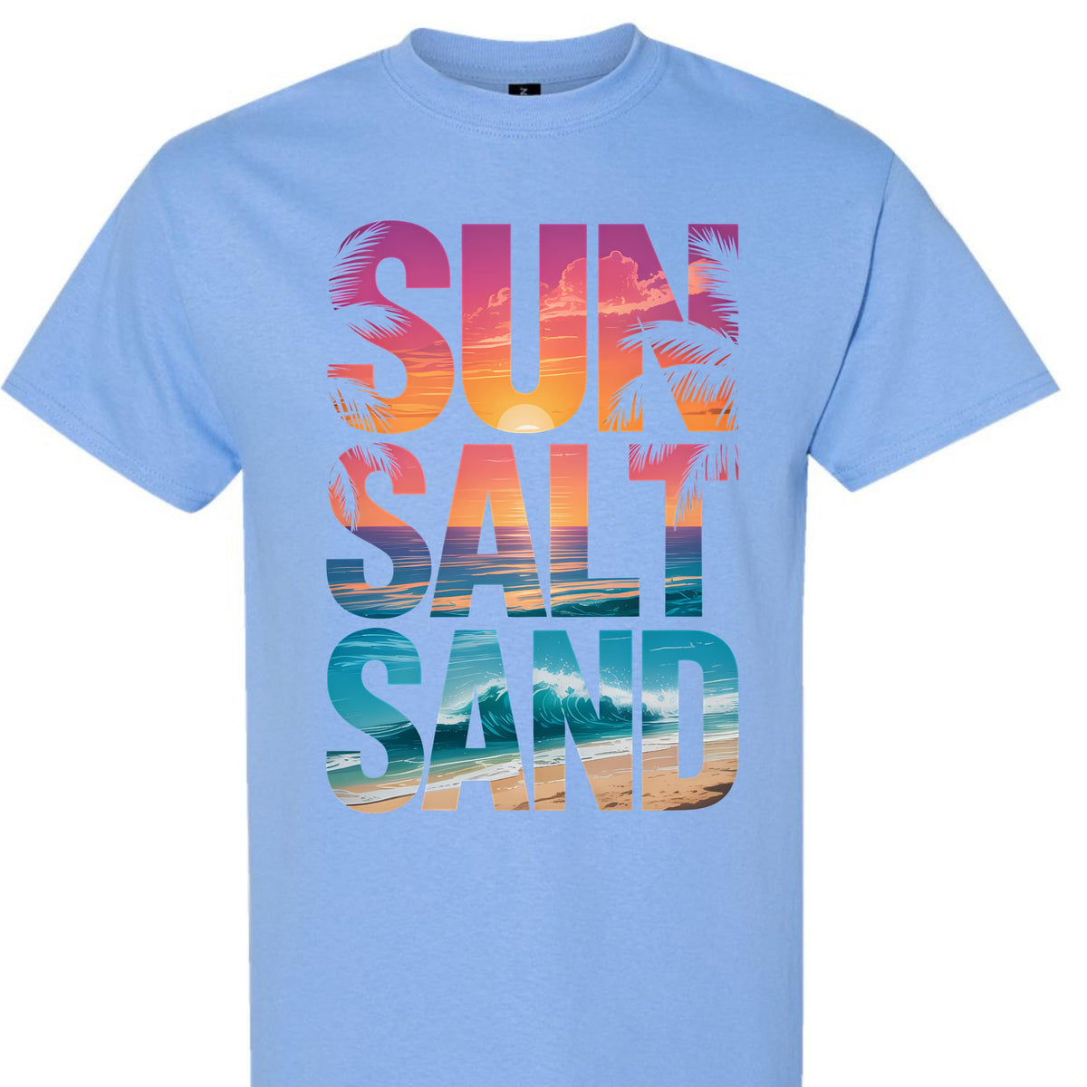 Sun Salt Sand Graphic Tee for Women Beach Vacation T-Shirt