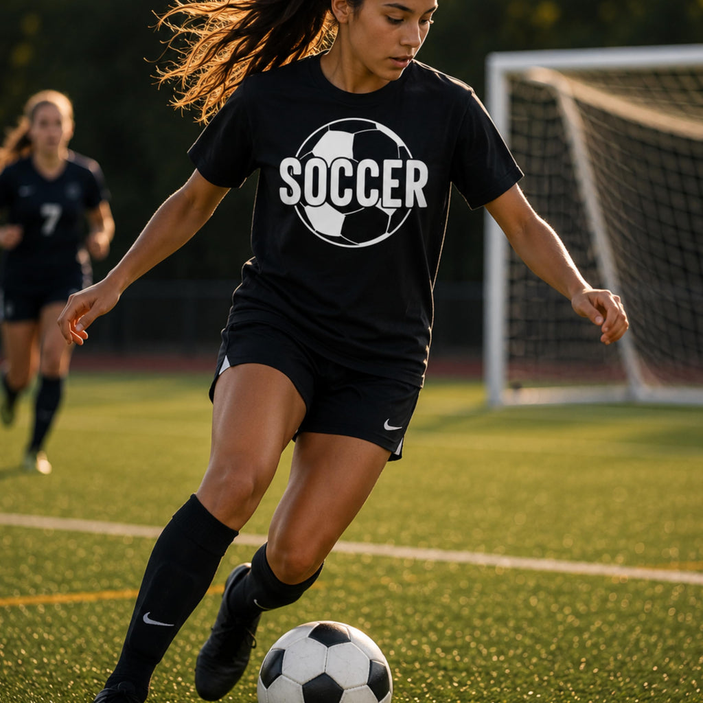 Funny Soccer Player Shirt, Cool Soccer Ball Graphic Tee for Adults