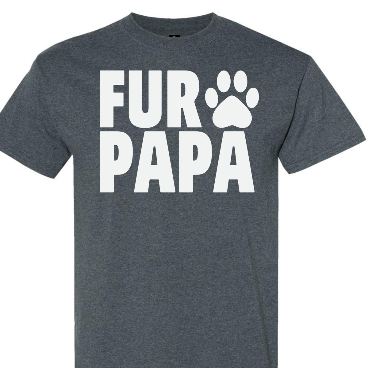 Fur Papa Funny Dog Dad T-Shirt for Men, Cute Paw Graphic Tee, Gift for Dog Lovers