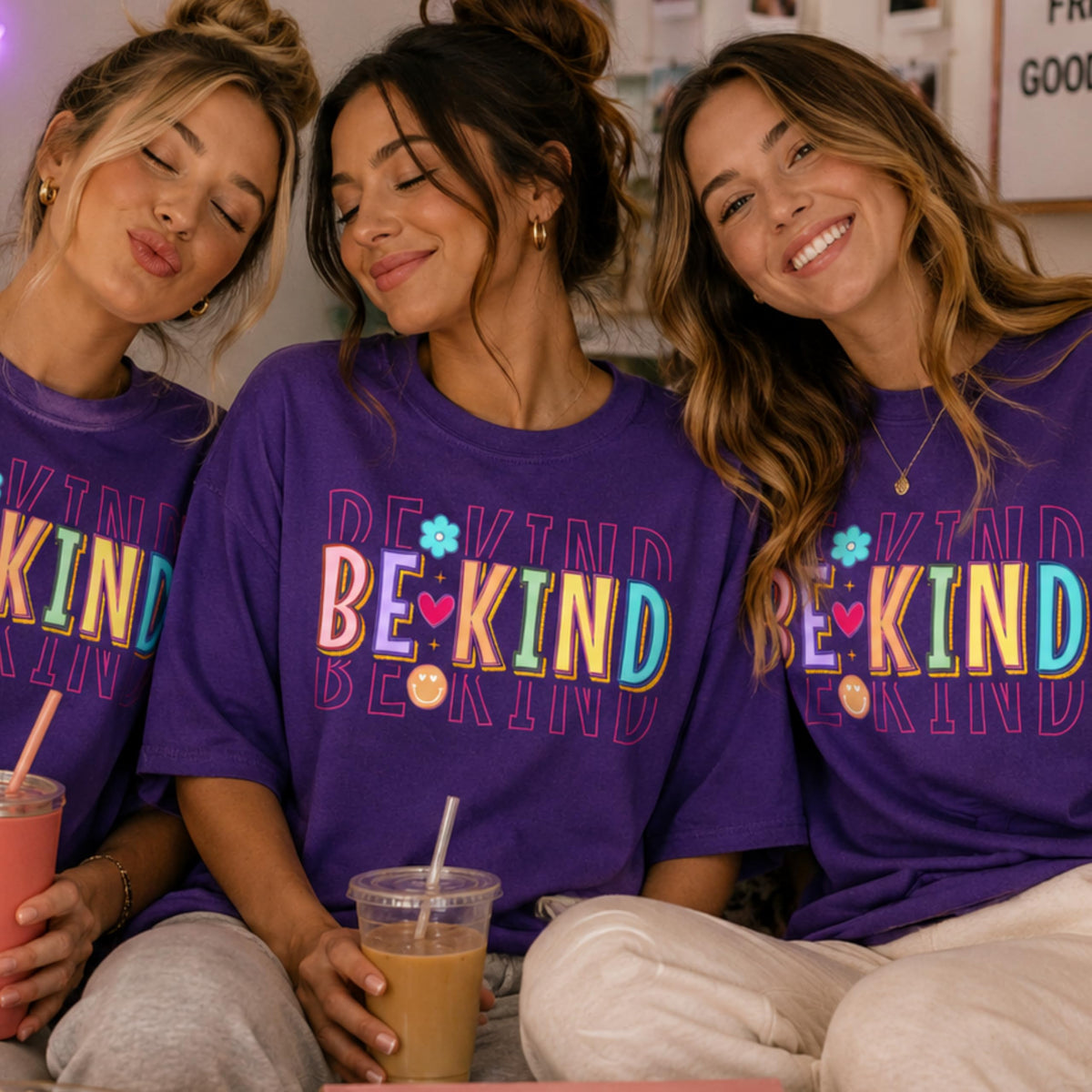 Be Kind Shirt for Women Men, Retro Kindness Graphic Tee, Inspirational Positive Quote, Positiveness