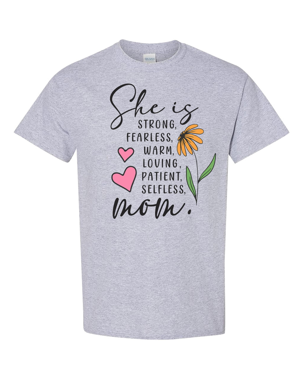 She is Mom Floral T-Shirt, Women's Casual Wear