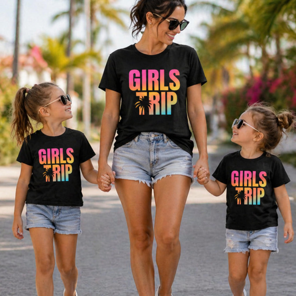 Girls Trip Shirts for Women, Matching Vacation T-Shirts, Beach Trip Outfit, Travel Shirts