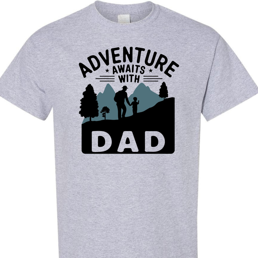 World and Space Adventure Awaits with Dad Shirt, Fathers Day Hiking Camping T-Shirt