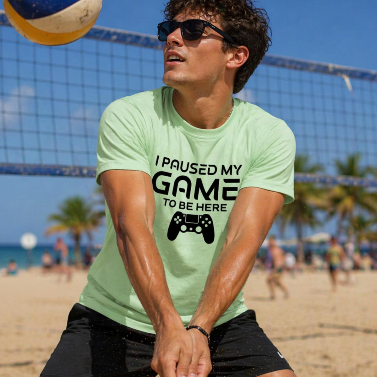 Paused My Game to Be Here Funny Gamer T-Shirt, Casual Graphic Tee for Video Game Fans