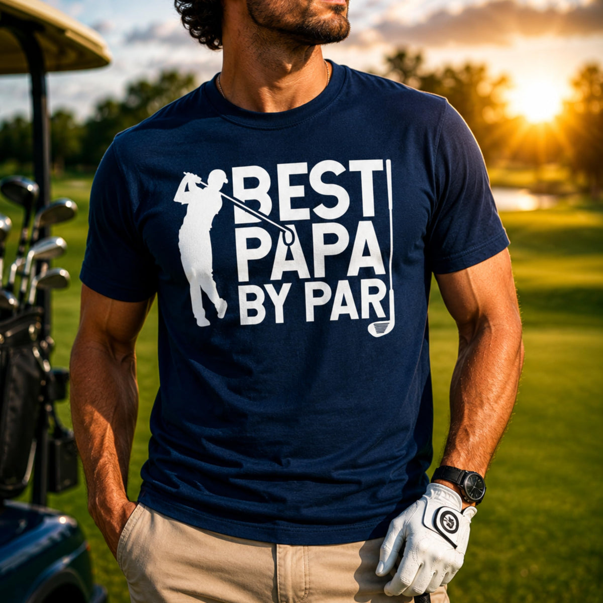 Golf Dad Graphic Tee, Funny Golfing Shirt for Men, Casual Fathers Day Outfit