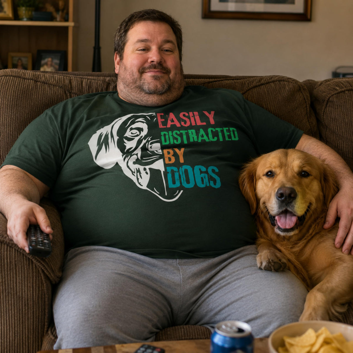 Funny Dog Lover Graphic Tee for Men and Women, Cute Puppy Design, Pet Owner Gift
