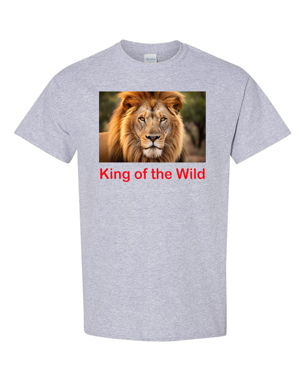 King of The Wild Lion Graphic T-Shirt, Wildlife Design, DTF Print, Sizes S-3XL