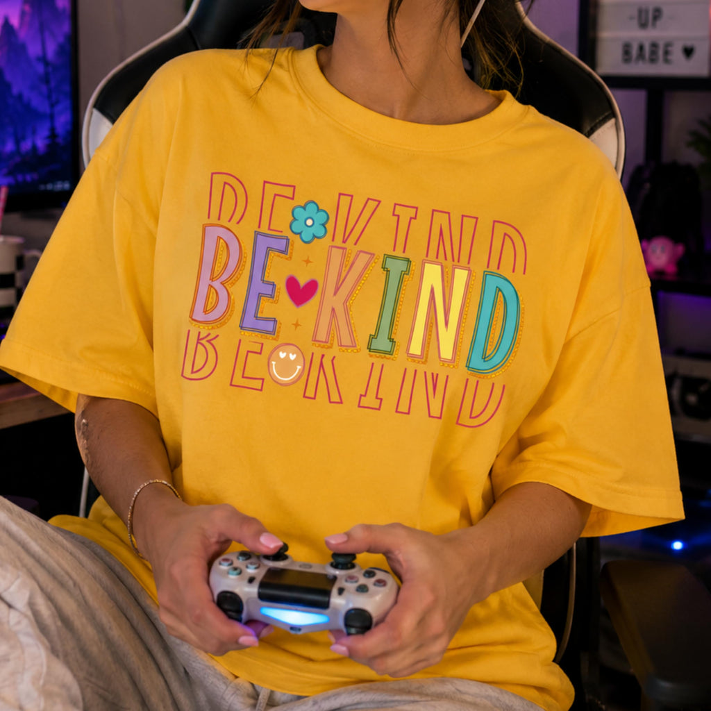 Be Kind Shirt for Women Men, Retro Kindness Graphic Tee, Inspirational Positive Quote, Positiveness