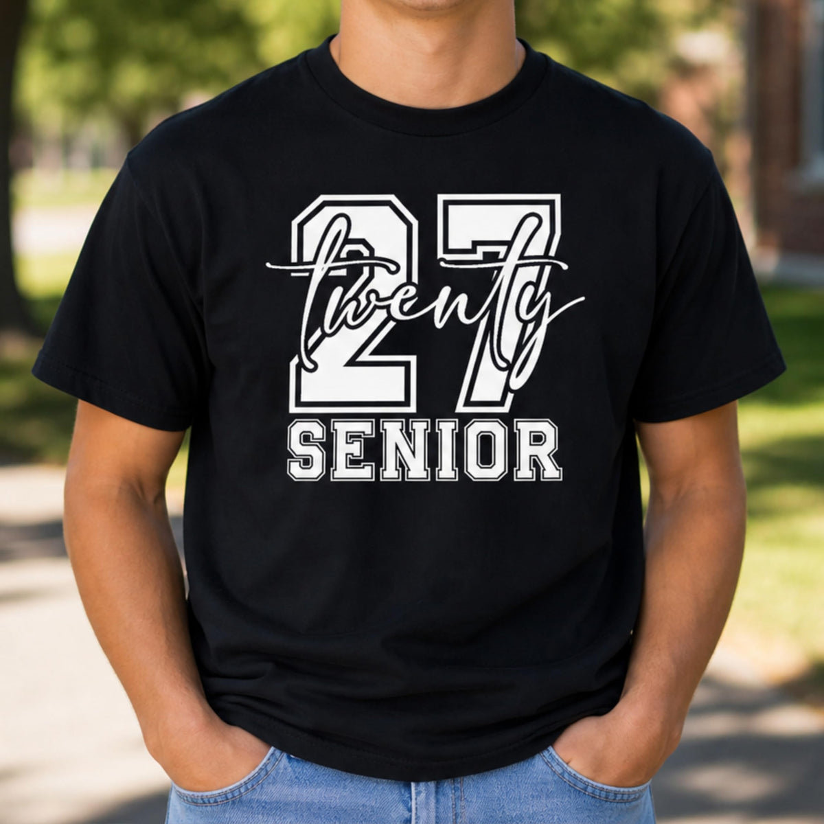 World and Space Senior 2027 T-Shirt for Teen Girls, Class of 2027 Graduation Tee, Trendy Senior Year Outfit