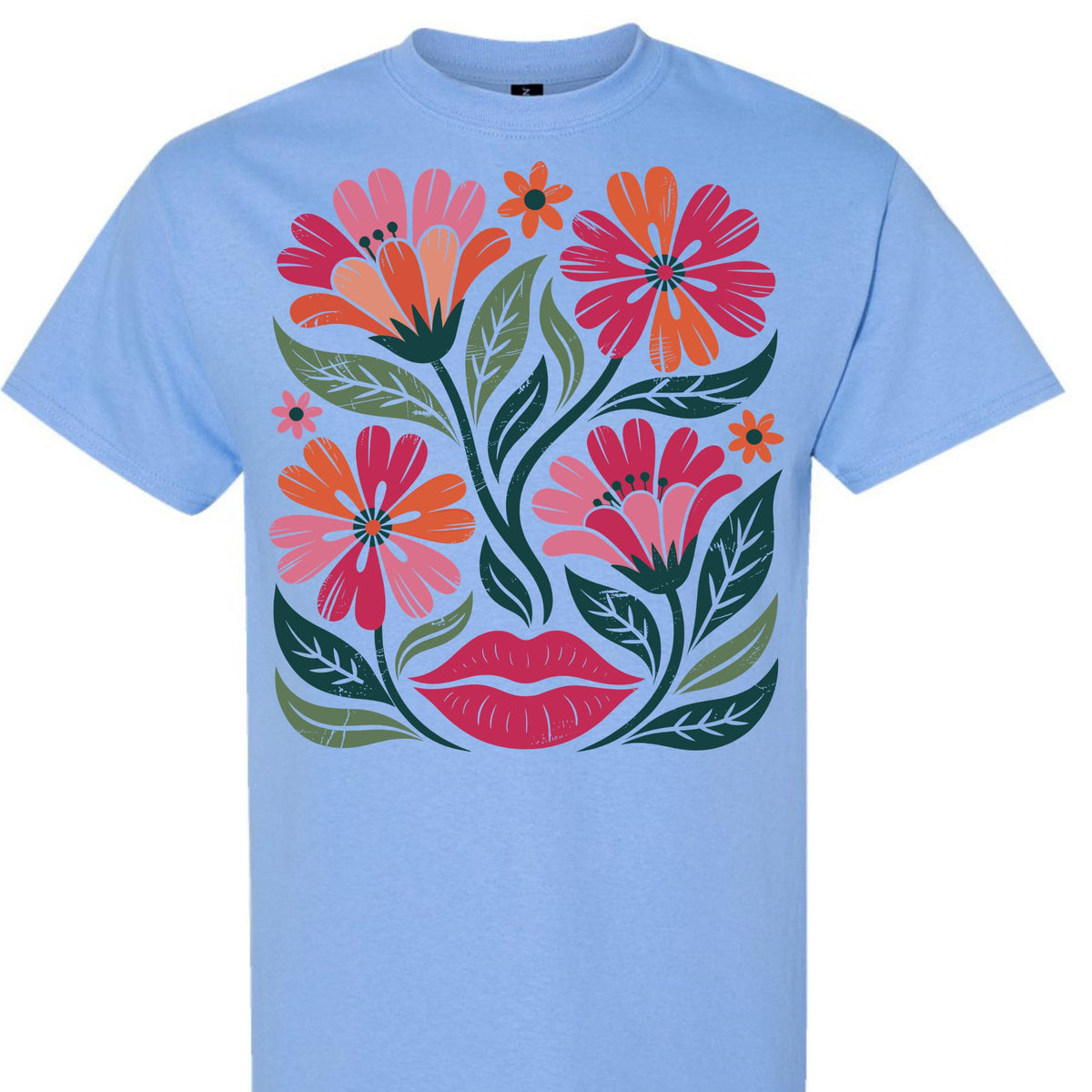 Women's Floral Graphic Tee Colorful Flower Design T-Shirt
