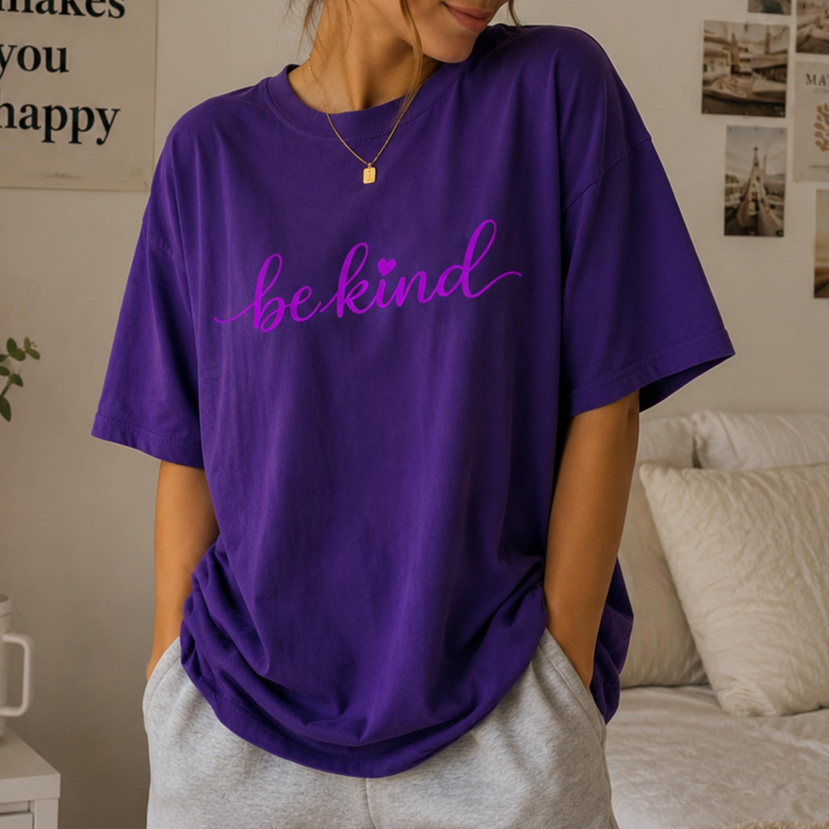 Be Kind Shirt for Women and Men, Inspirational Graphic Tee, Positive Quote, Aesthetic Kindness, Mental Health Awareness