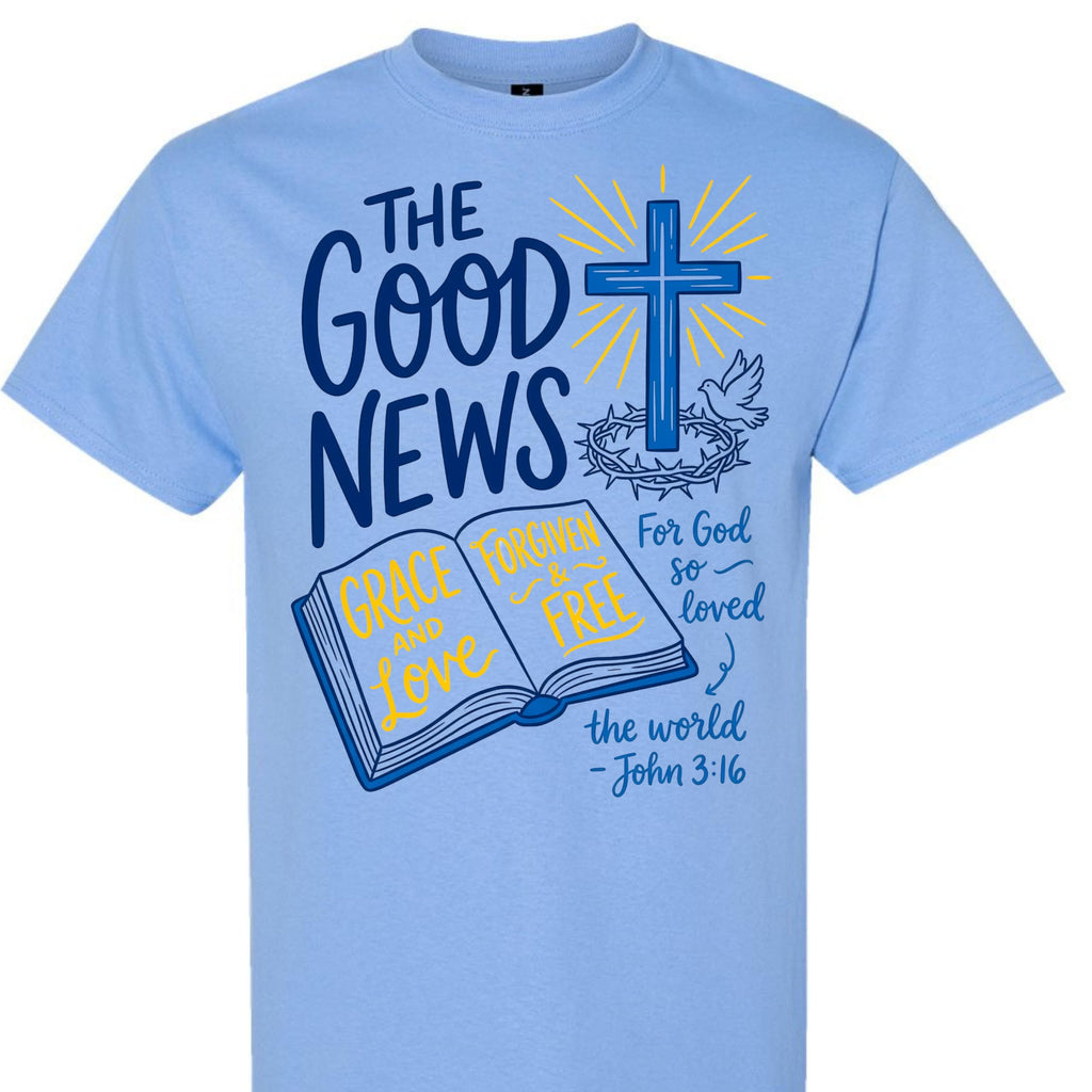 Christian Shirt for Women and Men, John 3:16 Graphic Tee, Faith Based Jesus Cross Bible Verse, Religious Gift for Mom, Dad