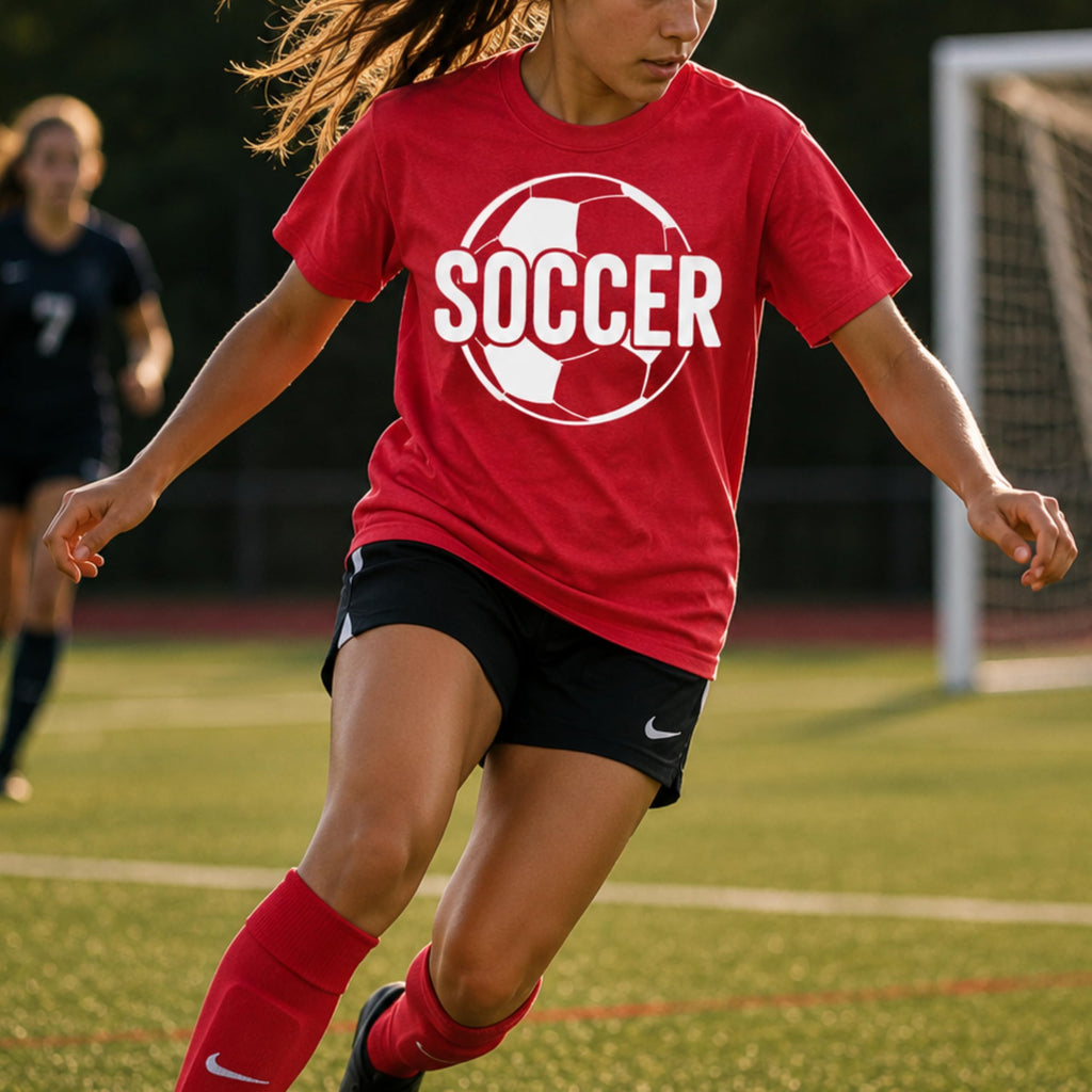 Funny Soccer Player Shirt, Cool Soccer Ball Graphic Tee for Adults