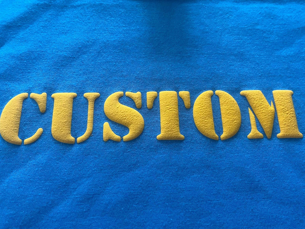 Custom Puff Print T-Shirt, 3D Embossed Spirit Shirt, Personalized Team Shirt, Trendy Puff Tee for College, School, Girls Trip