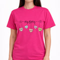 Mom Shirt with Hanging Heart Charms, Cute Mother Graphic T-Shirt, Gift for Mom, Soft Casual Women’s Tee