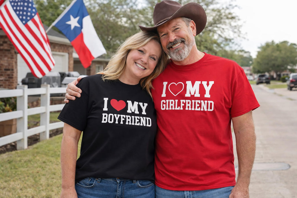 I Love My Girlfriend T-Shirt, I Love My Boy Friend Shirt, Valentine's Day Gift