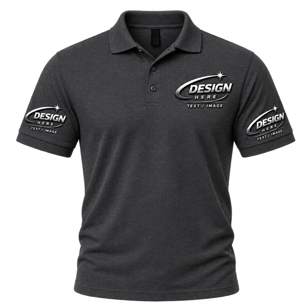 World and Space Custom Polo Shirts for Men with Logo or Text