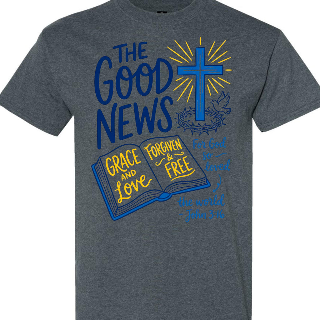 Christian Shirt for Women and Men, John 3:16 Graphic Tee, Faith Based Jesus Cross Bible Verse, Religious Gift for Mom, Dad