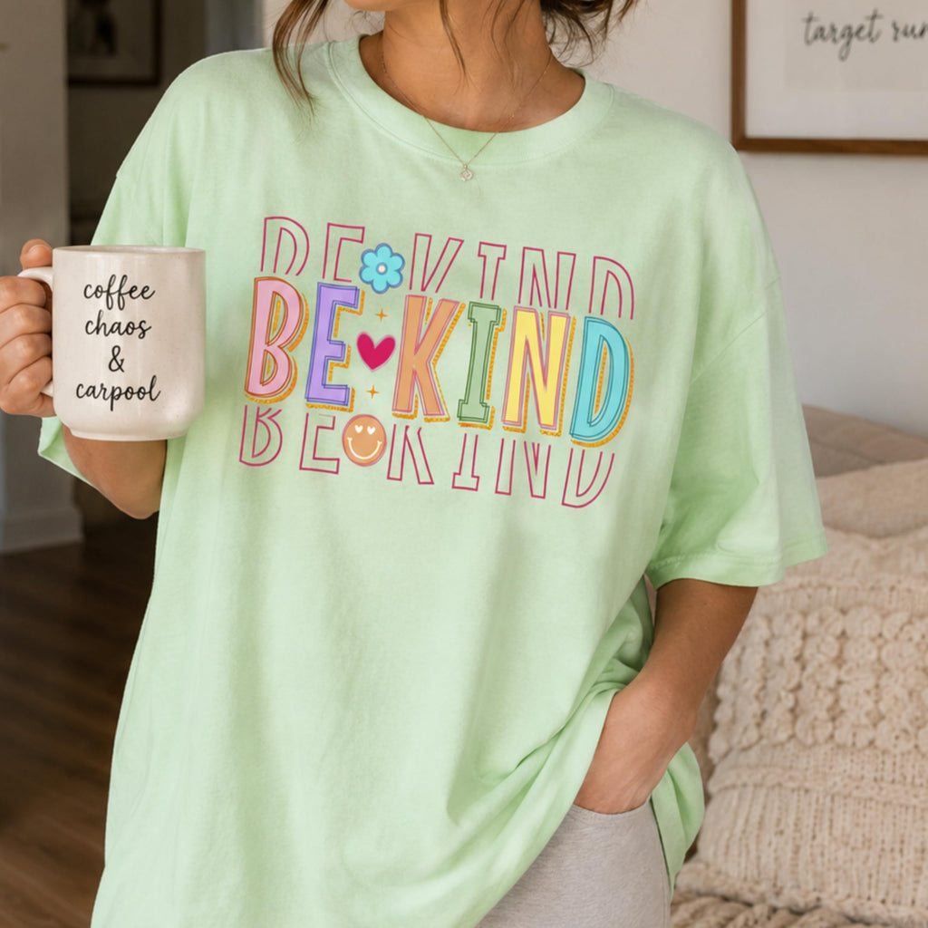 Be Kind Shirt for Women Men, Retro Kindness Graphic Tee, Inspirational Positive Quote, Positiveness