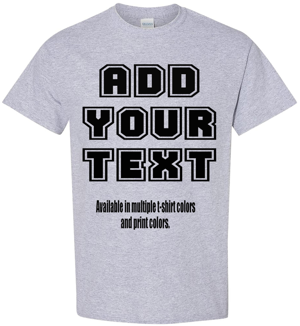 Custom T-Shirt Add Your Text Personalized Tshirt Adult Men Women%100 Cotton Tee
