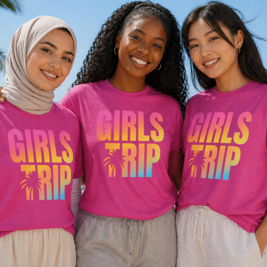 Girls Trip Shirts for Women, Matching Vacation T-Shirts, Beach Trip Outfit, Travel Shirts