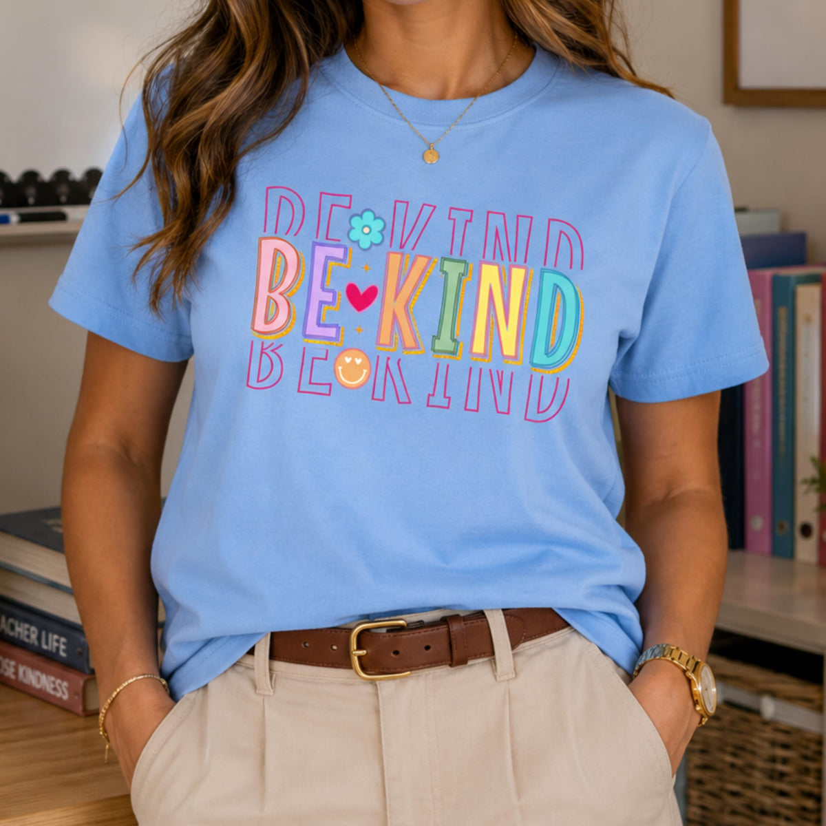 Be Kind Shirt for Women Men, Retro Kindness Graphic Tee, Inspirational Positive Quote, Positiveness