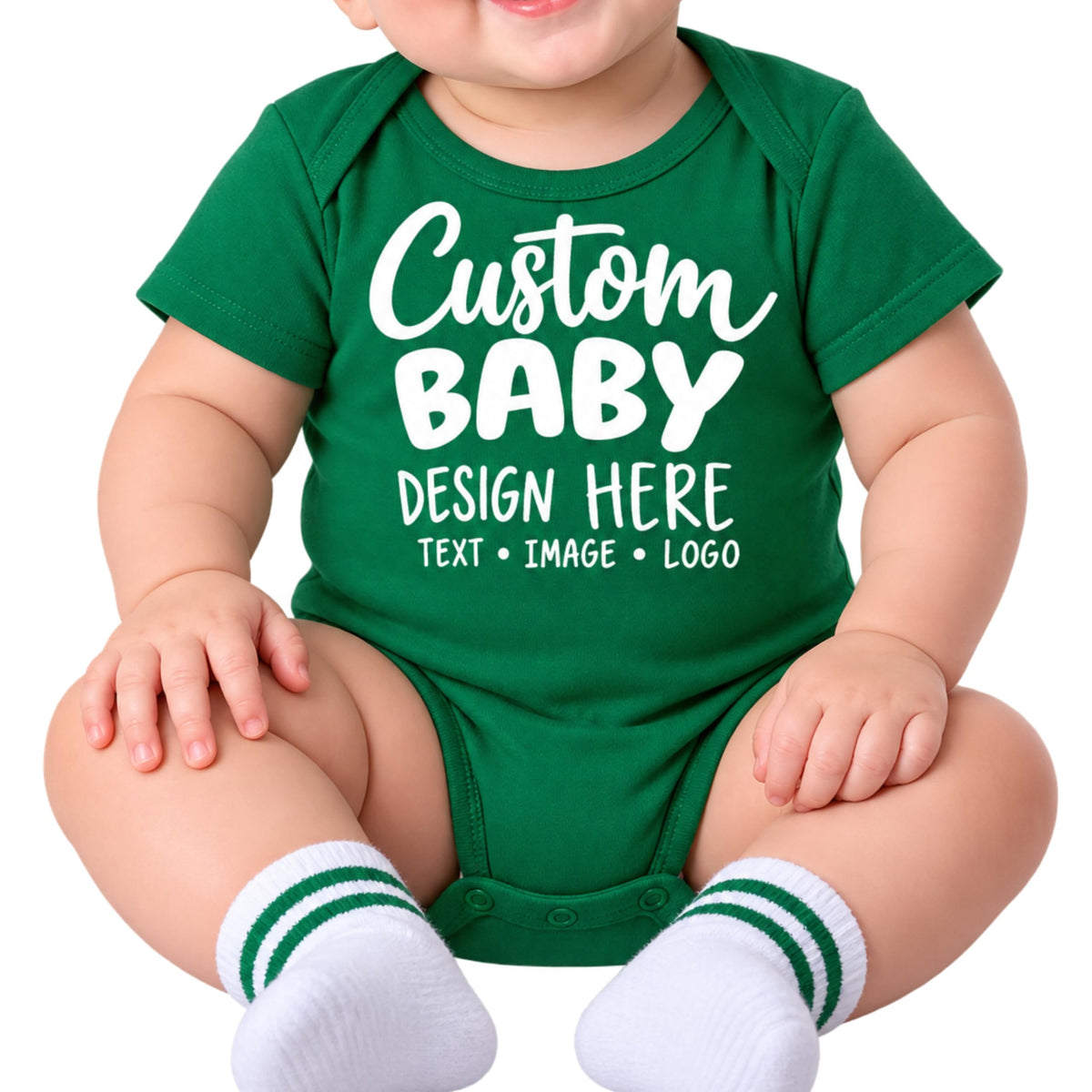 World and Space Custom Personalized Baby Bodysuit for Boys & Girls
