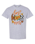 Best Mom Ever Women's T-Shirt, Sunflower and Leopard Print Design, Casual Comfortable Tee