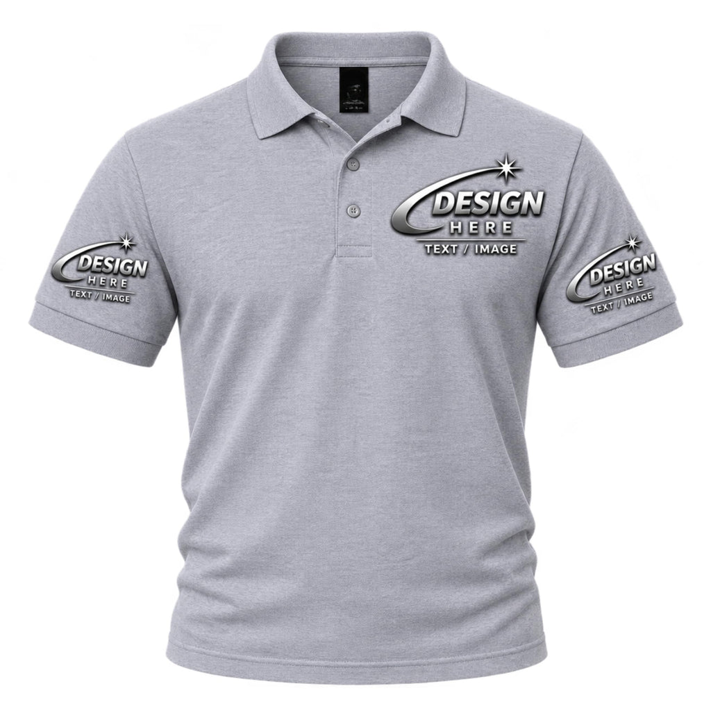 World and Space Custom Polo Shirts for Men with Logo or Text